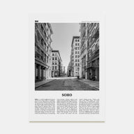 SoHo, New York City Travel B&W No 2 Poster