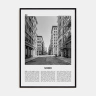 SoHo, New York City Travel B&W No 2 Poster