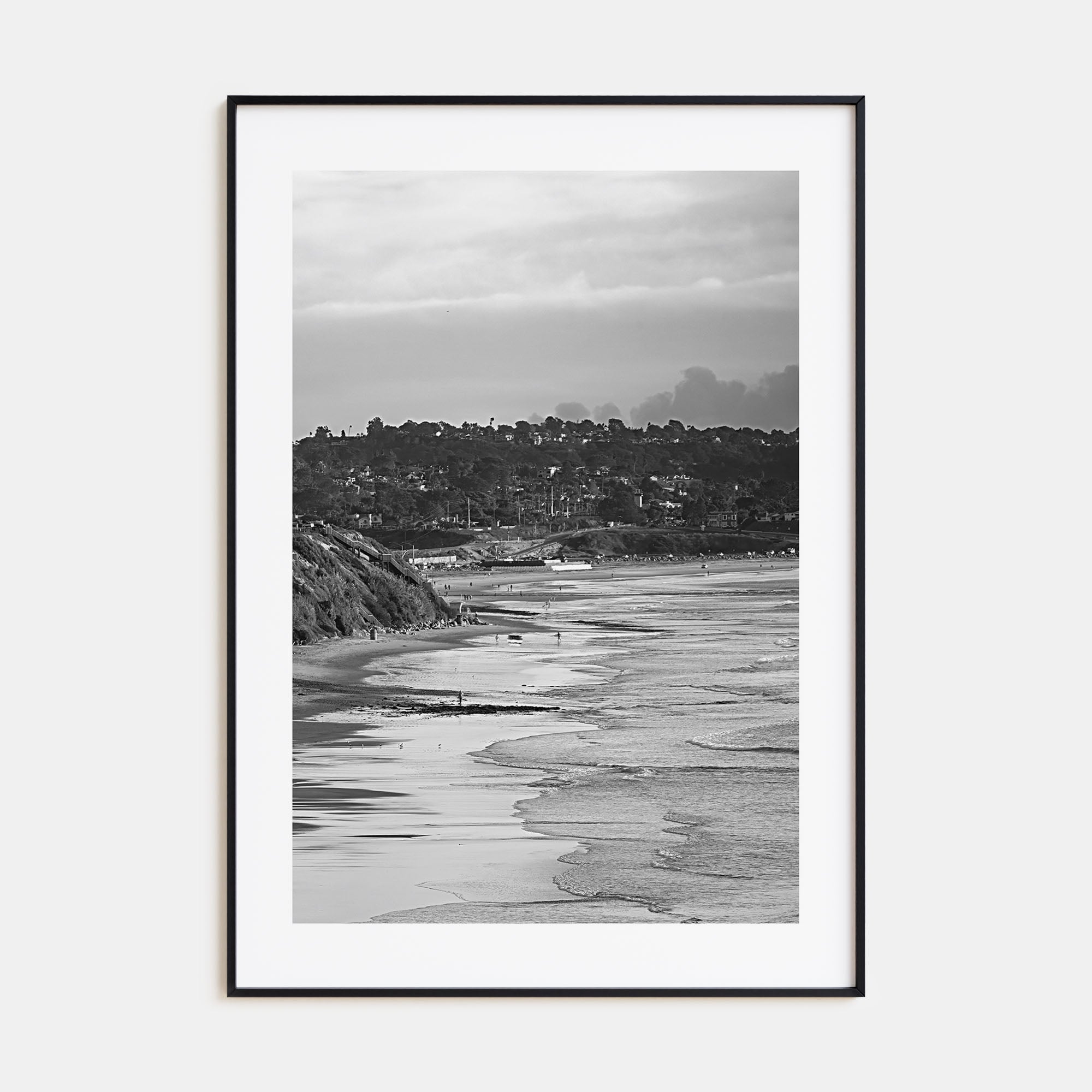 Solana Beach Photo B&W Poster