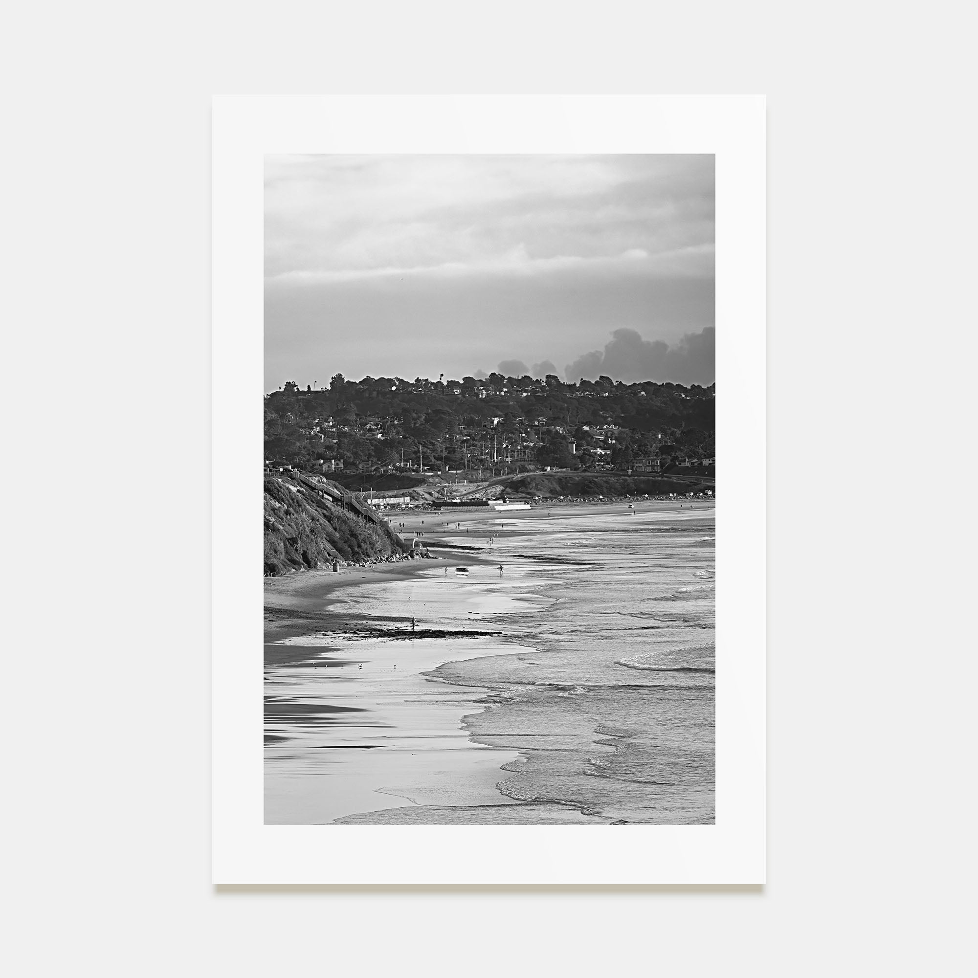 Solana Beach Photo B&W Poster