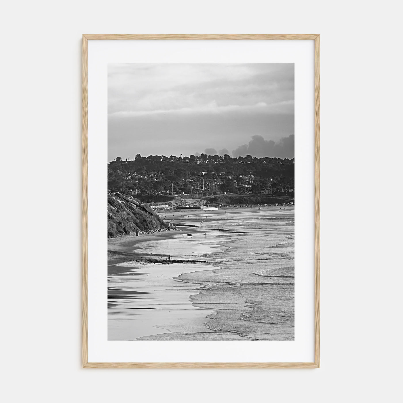 Solana Beach Photo B&W Poster