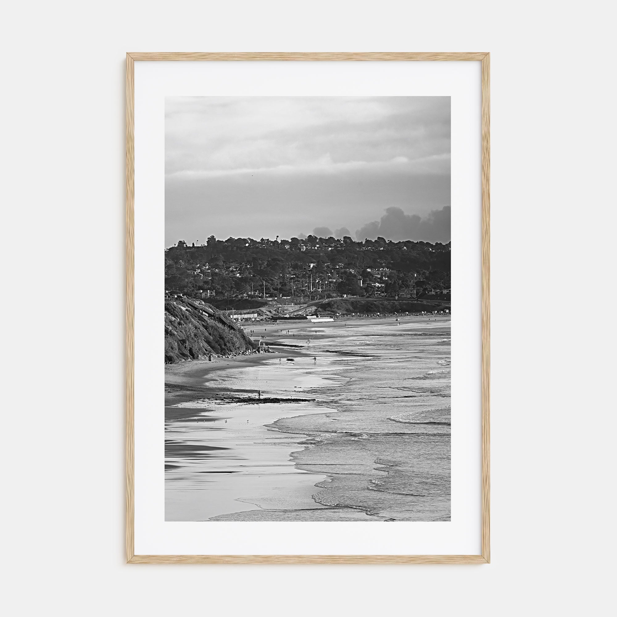 Solana Beach Photo B&W Poster
