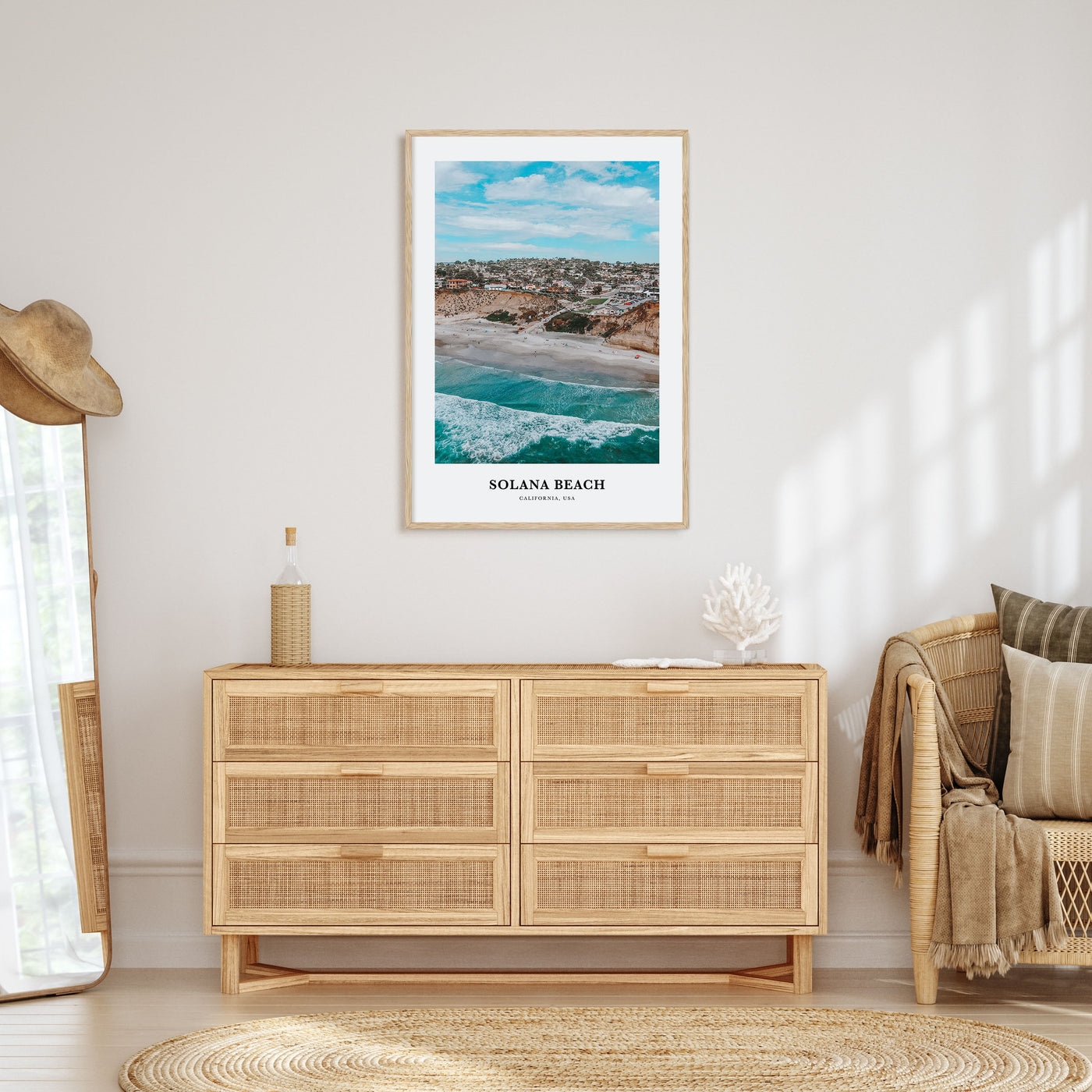 Solana Beach Portrait Color Poster