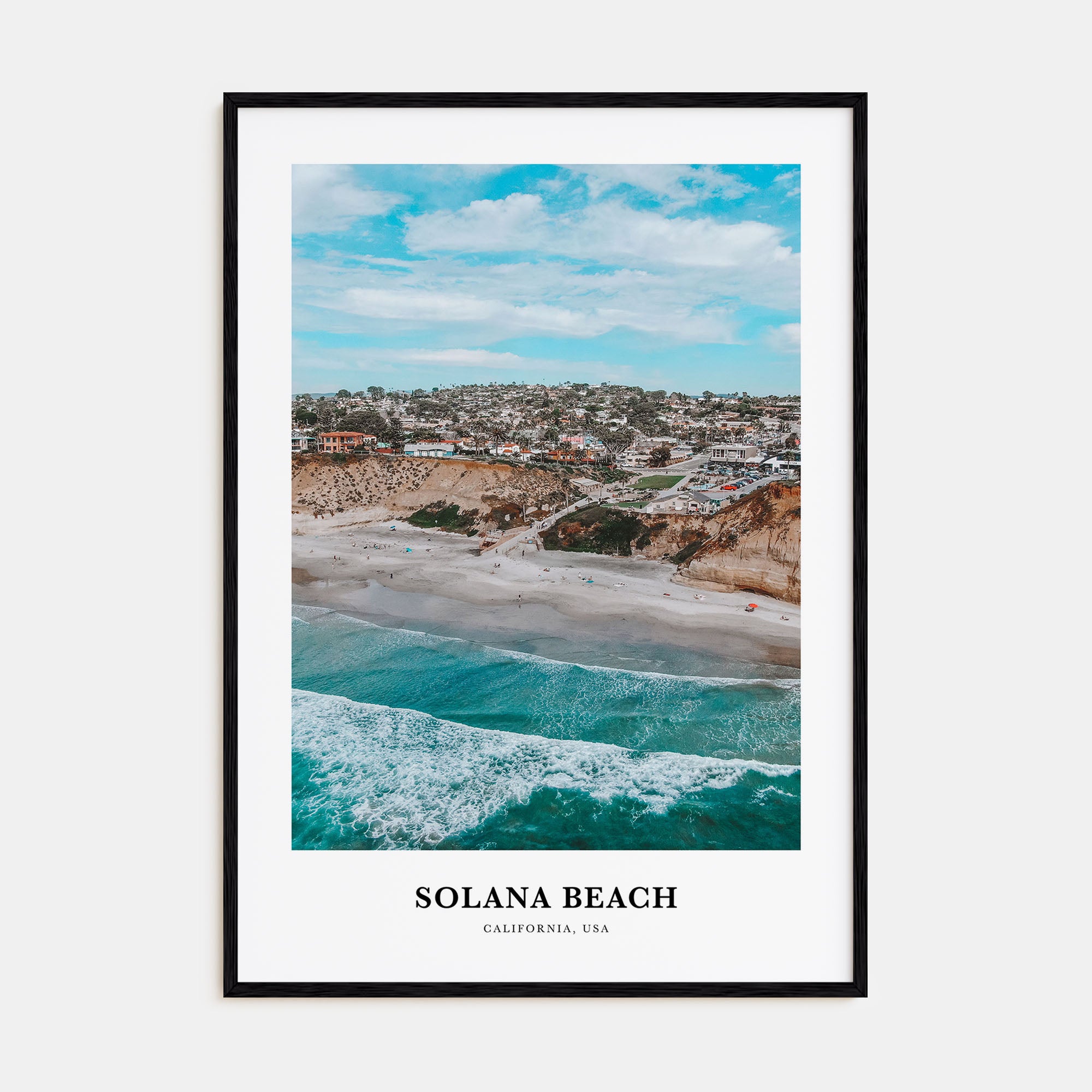Solana Beach Portrait Color Poster