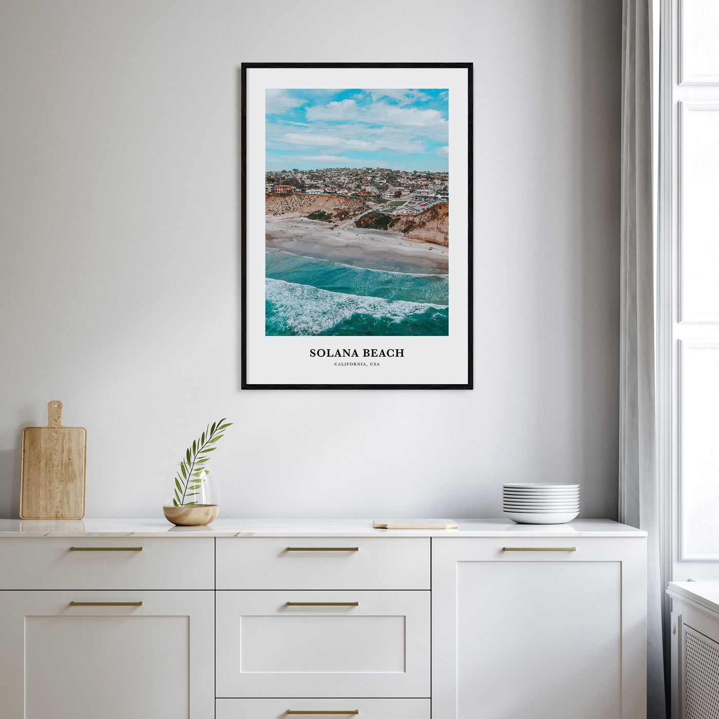 Solana Beach Portrait Color Poster