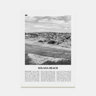 Solana Beach Travel B&W Poster