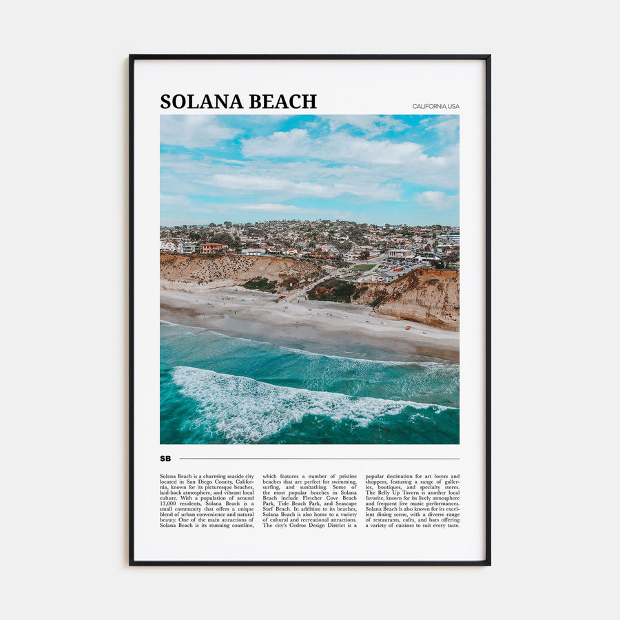 Solana Beach Travel Color Poster