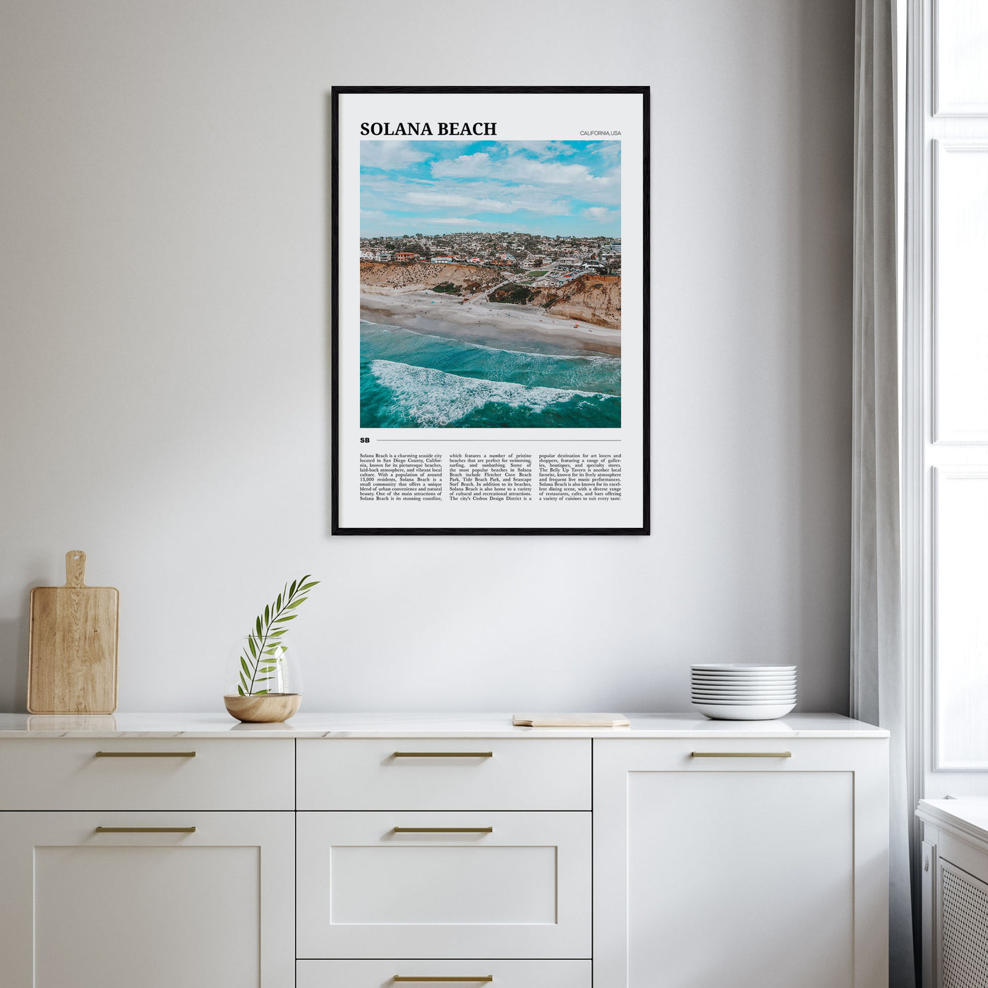 Solana Beach Travel Color Poster