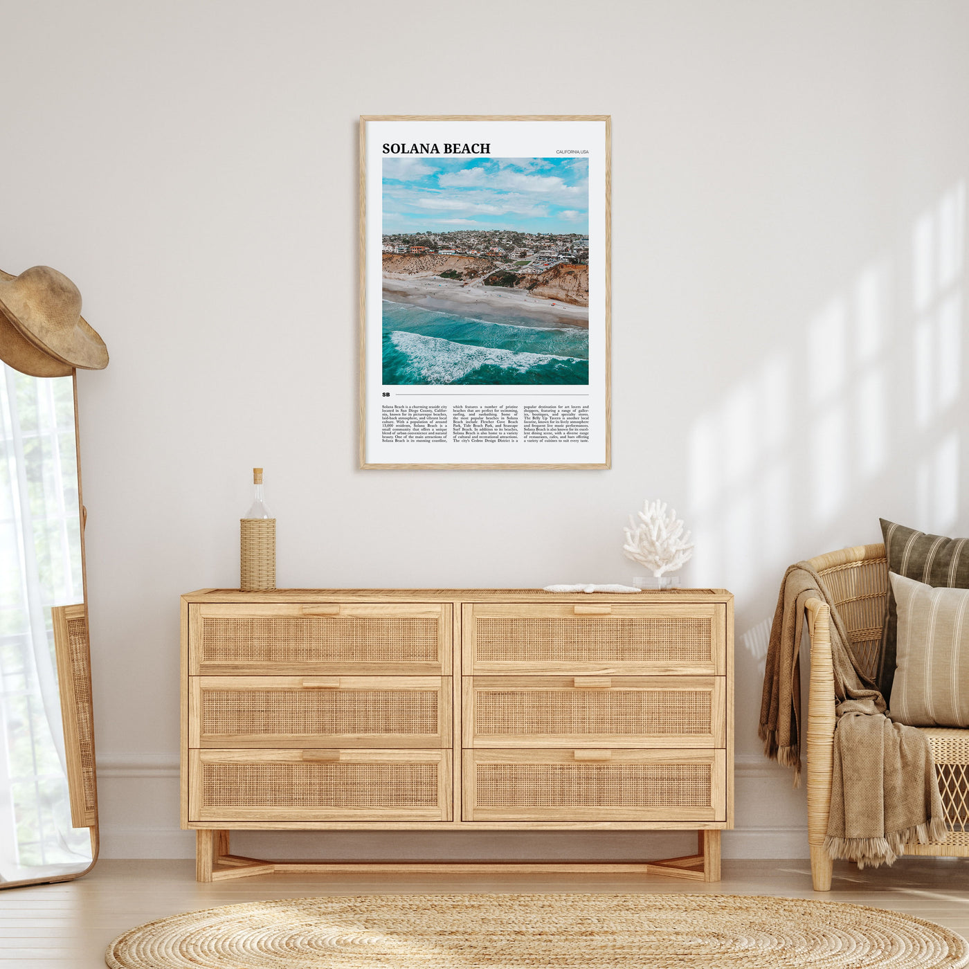 Solana Beach Travel Color Poster