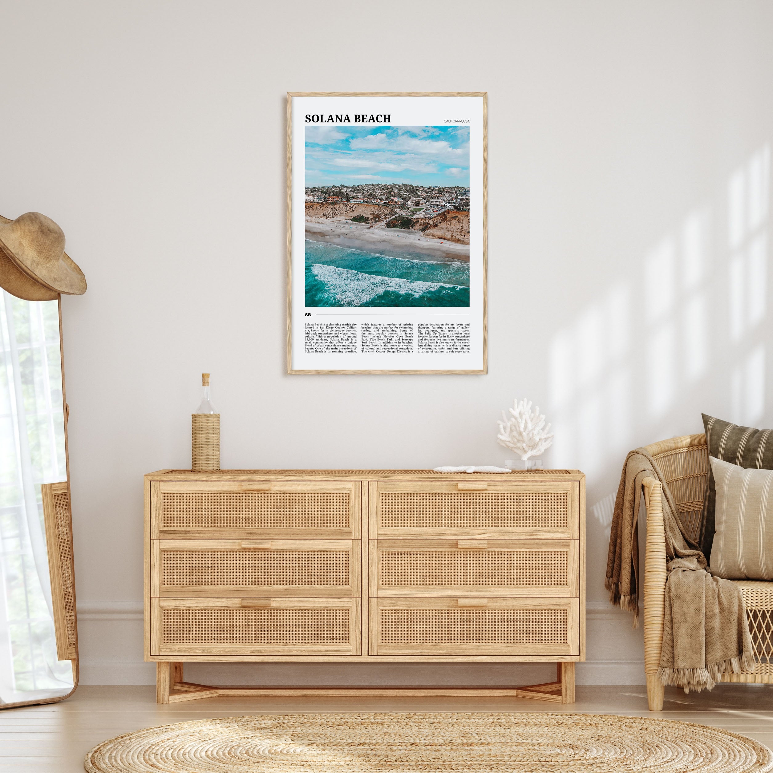 Solana Beach Travel Color Poster