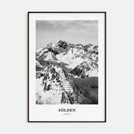 Sölden Portrait B&W Poster