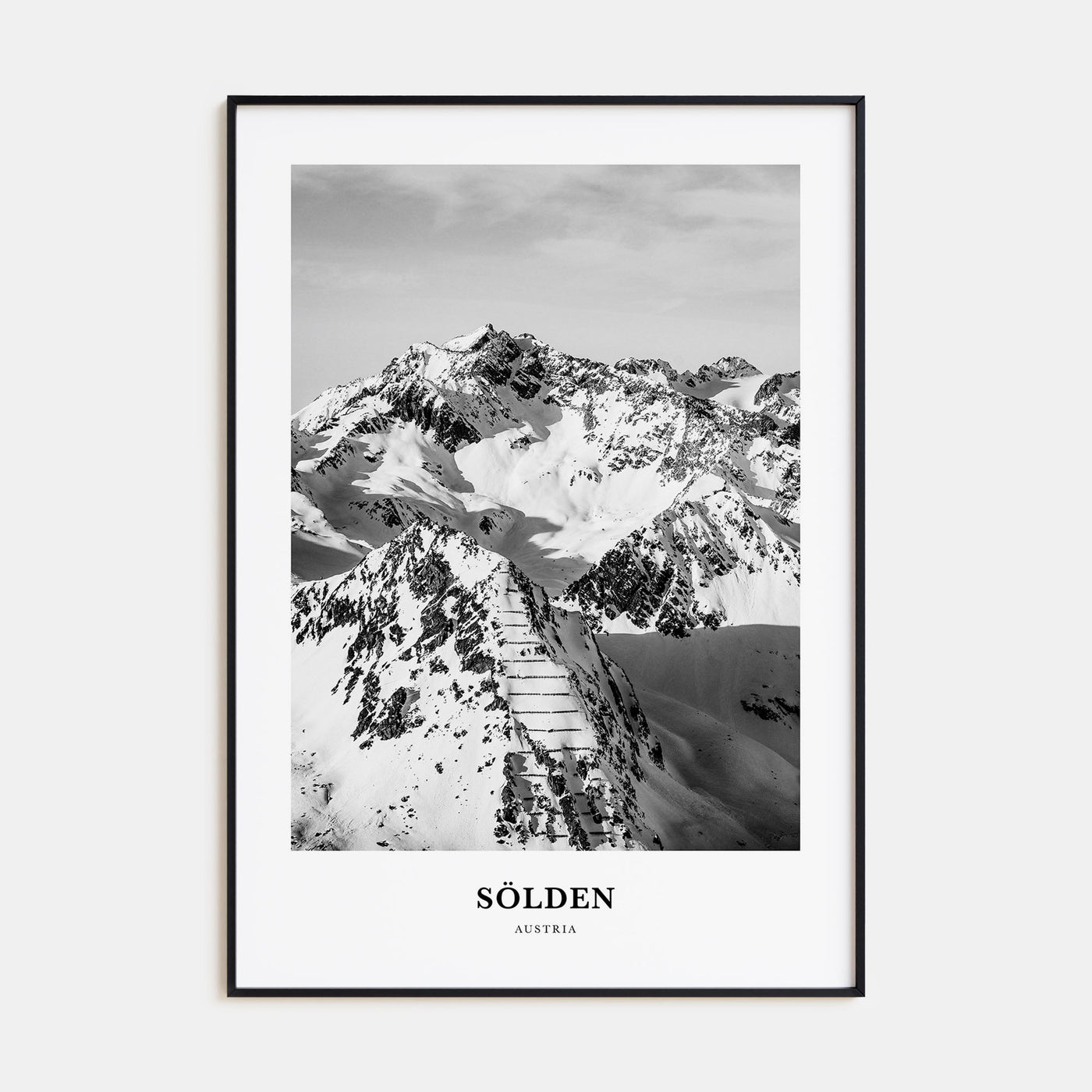 Sölden Portrait B&W Poster