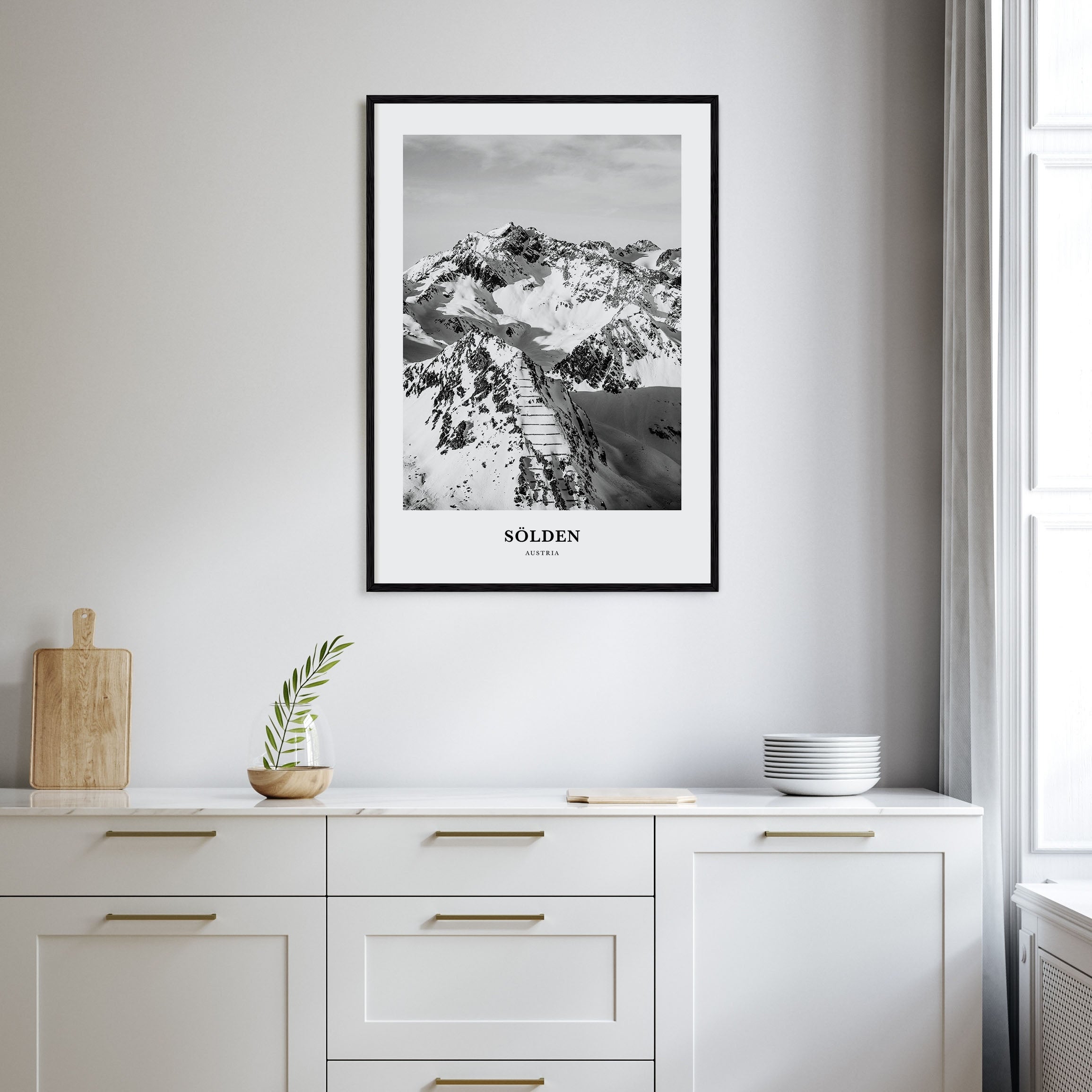 Sölden Portrait B&W Poster