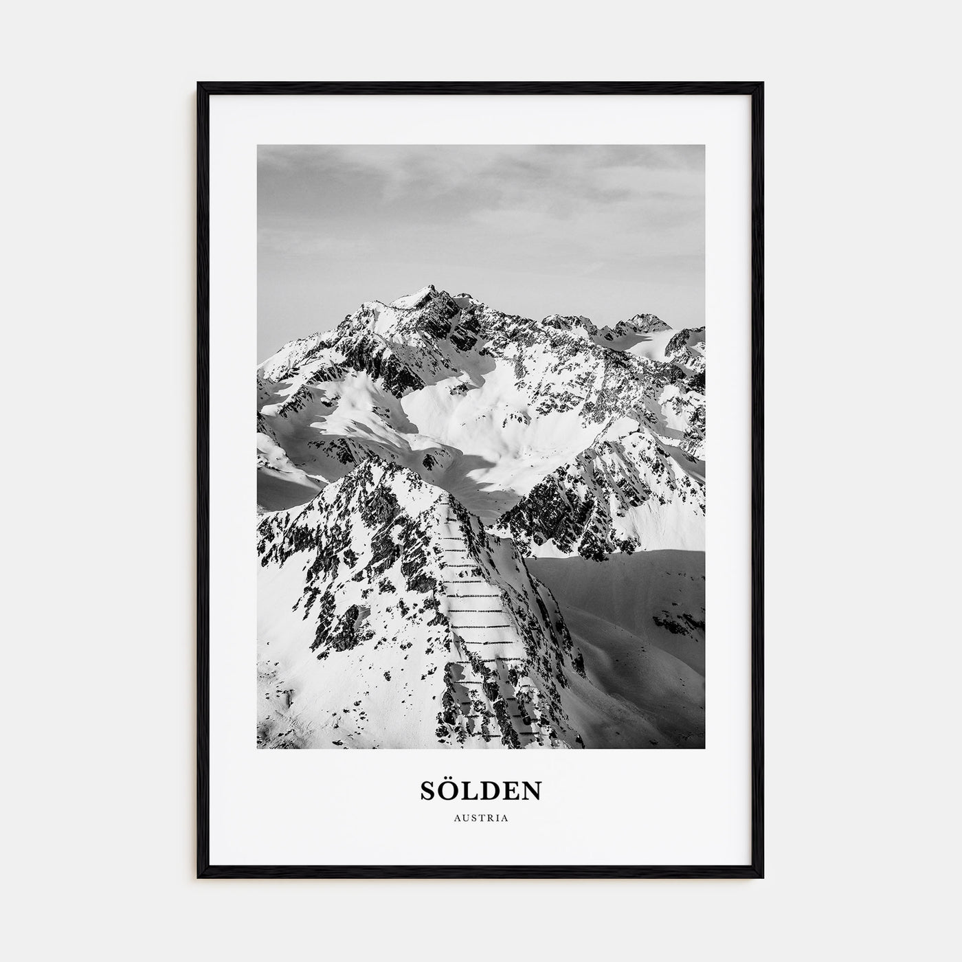 Sölden Portrait B&W Poster