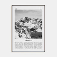 Sölden Travel B&W Poster