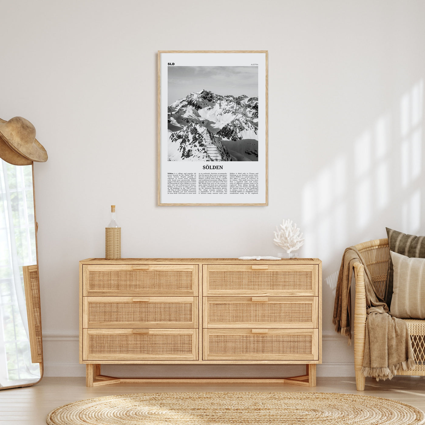 Sölden Travel B&W Poster