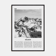 Sölden Travel B&W Poster
