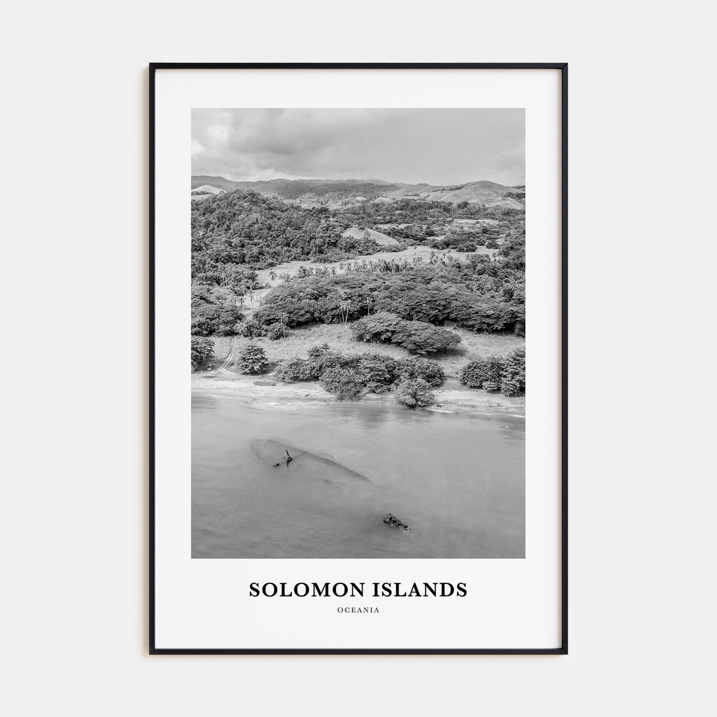 Solomon Islands Portrait B&W Poster