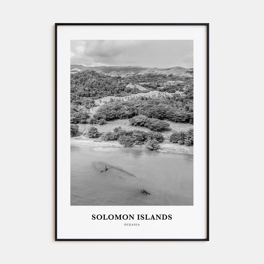 Solomon Islands Portrait B&W Poster