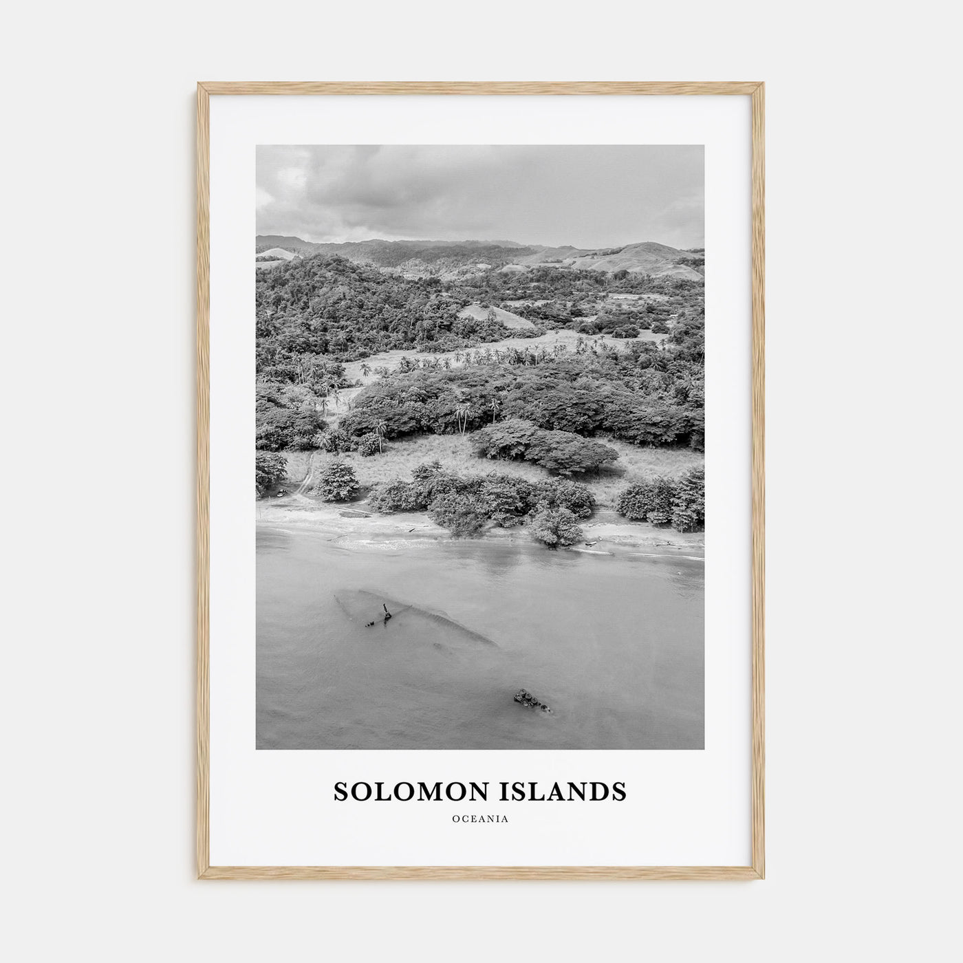 Solomon Islands Portrait B&W Poster
