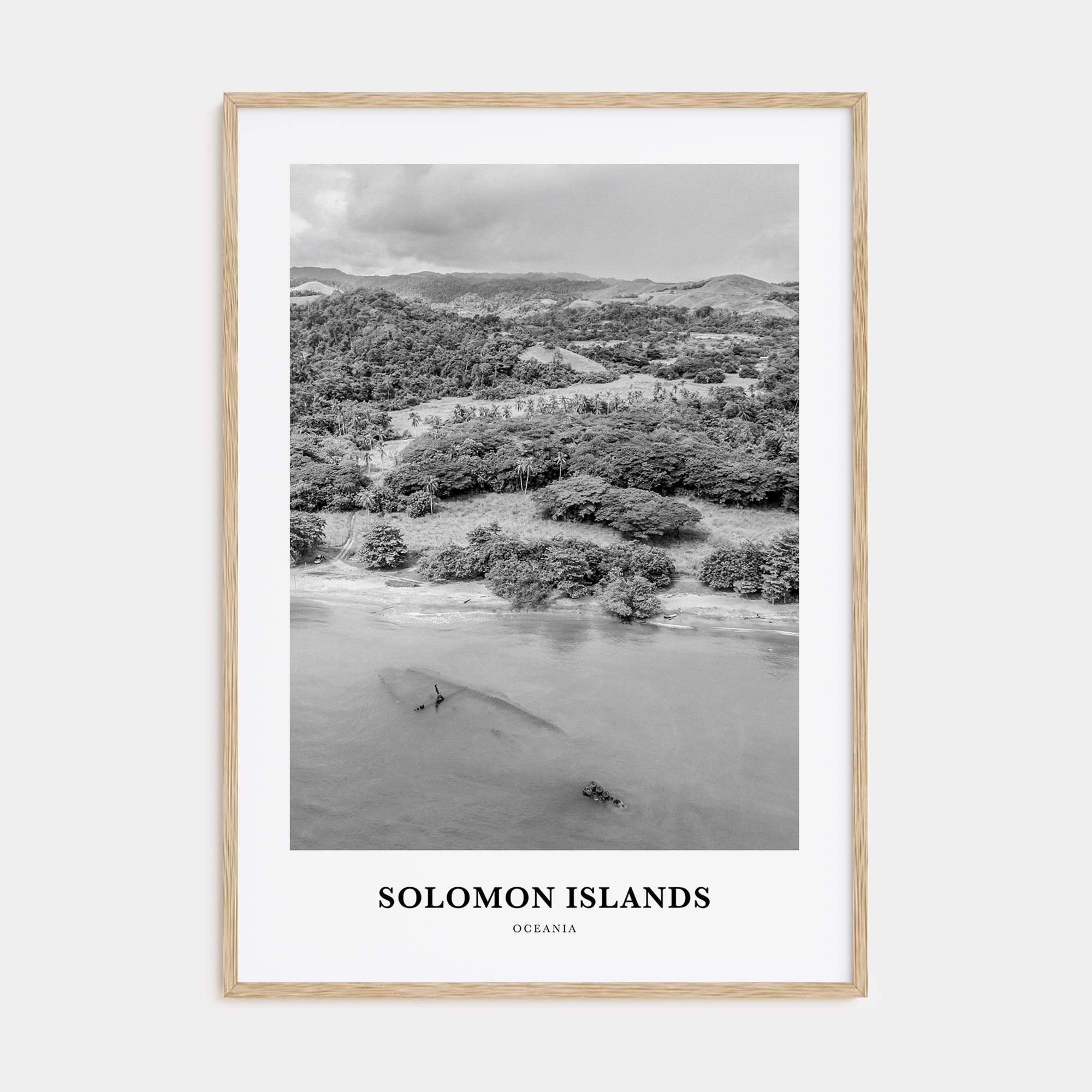 Solomon Islands Portrait B&W Poster