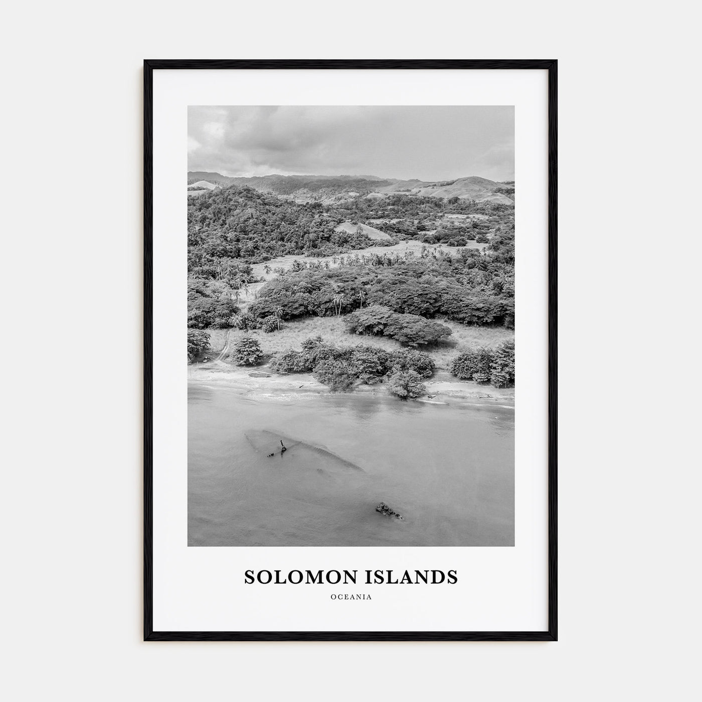 Solomon Islands Portrait B&W Poster