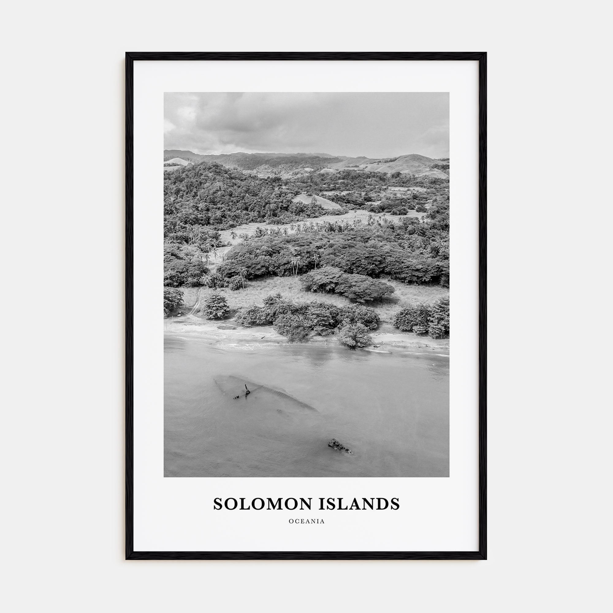 Solomon Islands Portrait B&W Poster