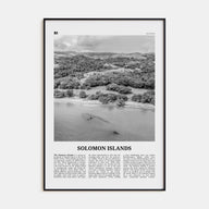 Solomon Islands Travel B&W Poster