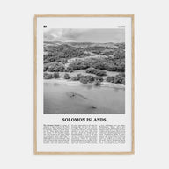 Solomon Islands Travel B&W Poster