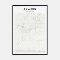 Solvang Map Portrait Poster