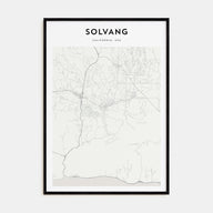 Solvang Map Portrait Poster