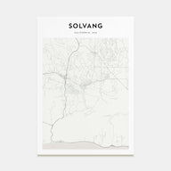 Solvang Map Portrait Poster