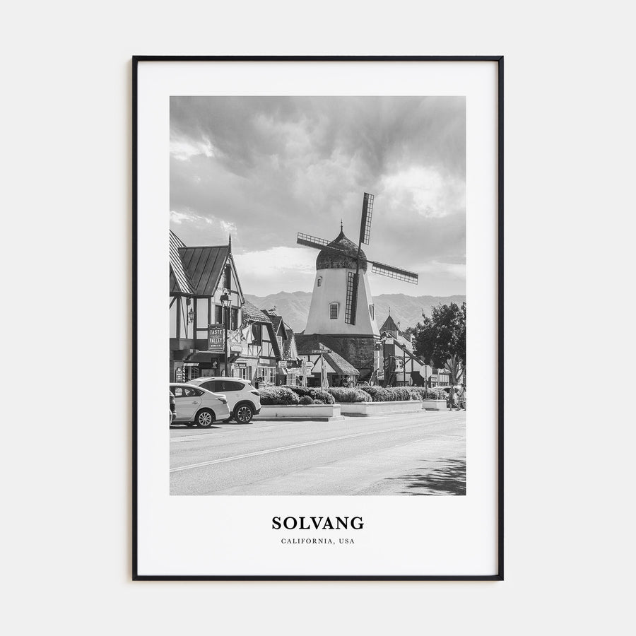 Solvang Portrait B&W Poster