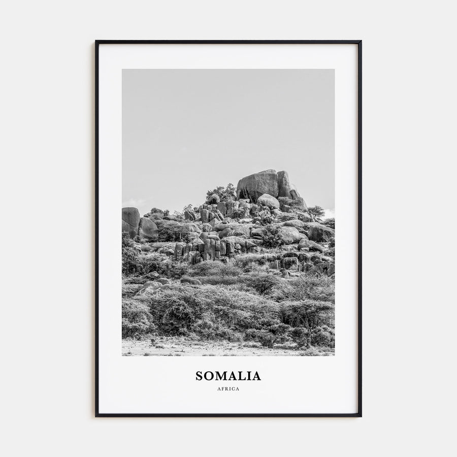 Somalia Portrait B&W Poster