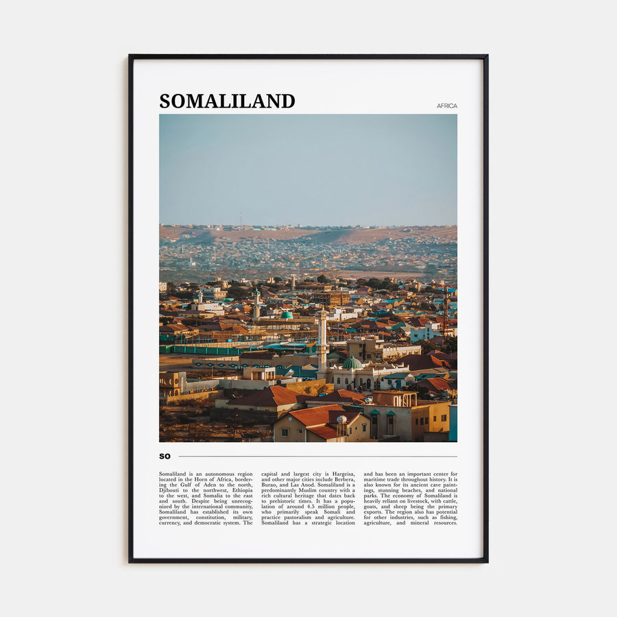 Somaliland Travel Color Poster