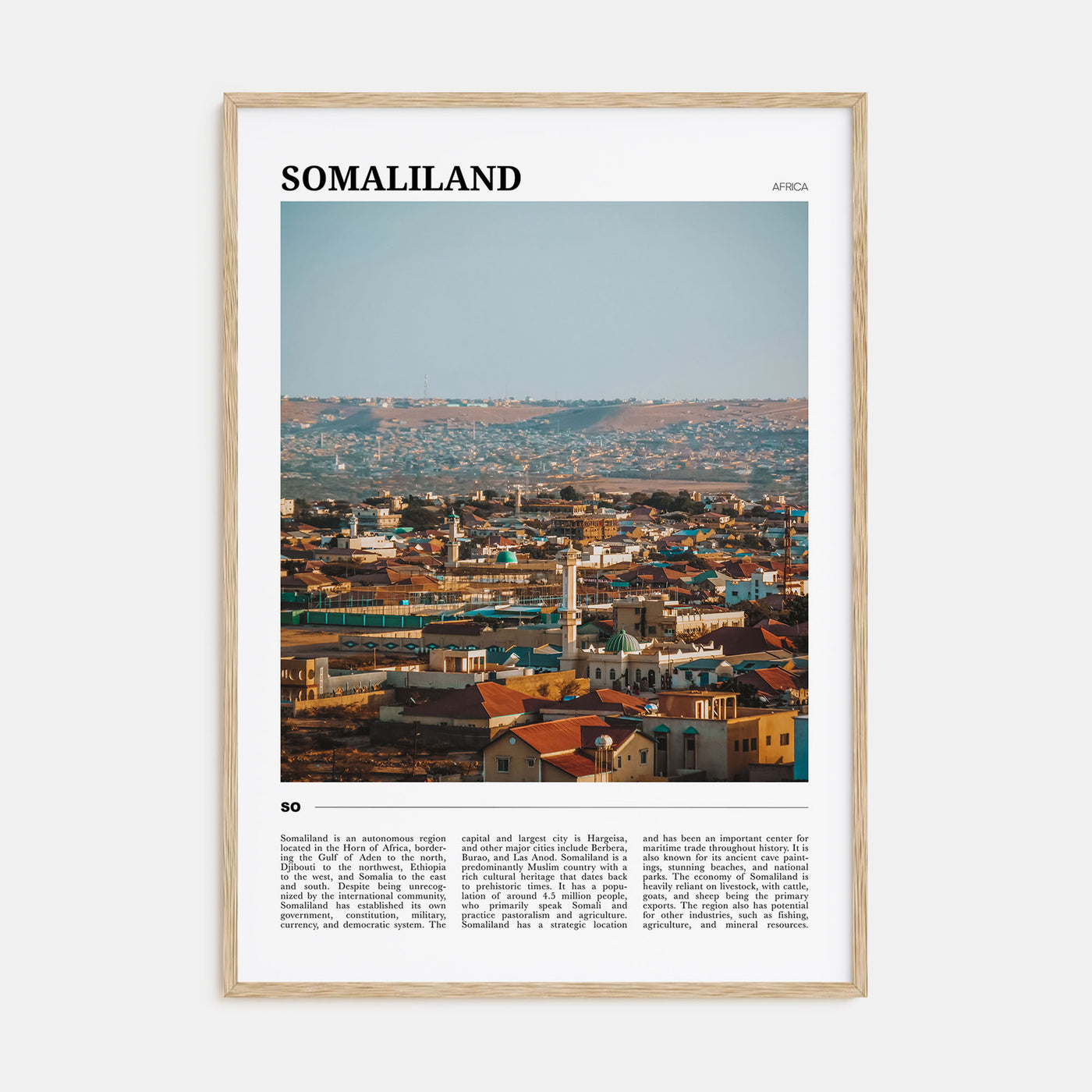 Somaliland Travel Color Poster