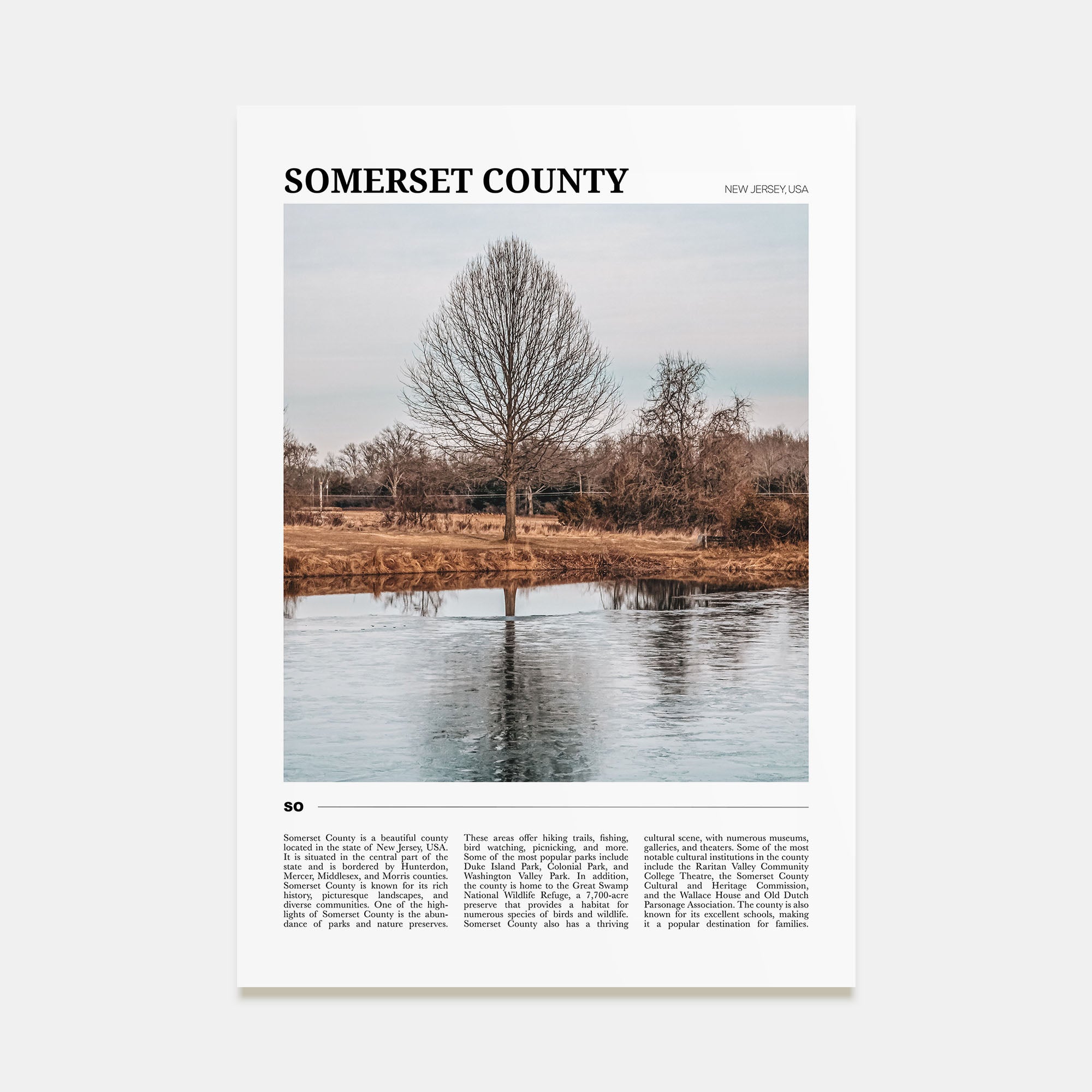Somerset County Travel Color Poster