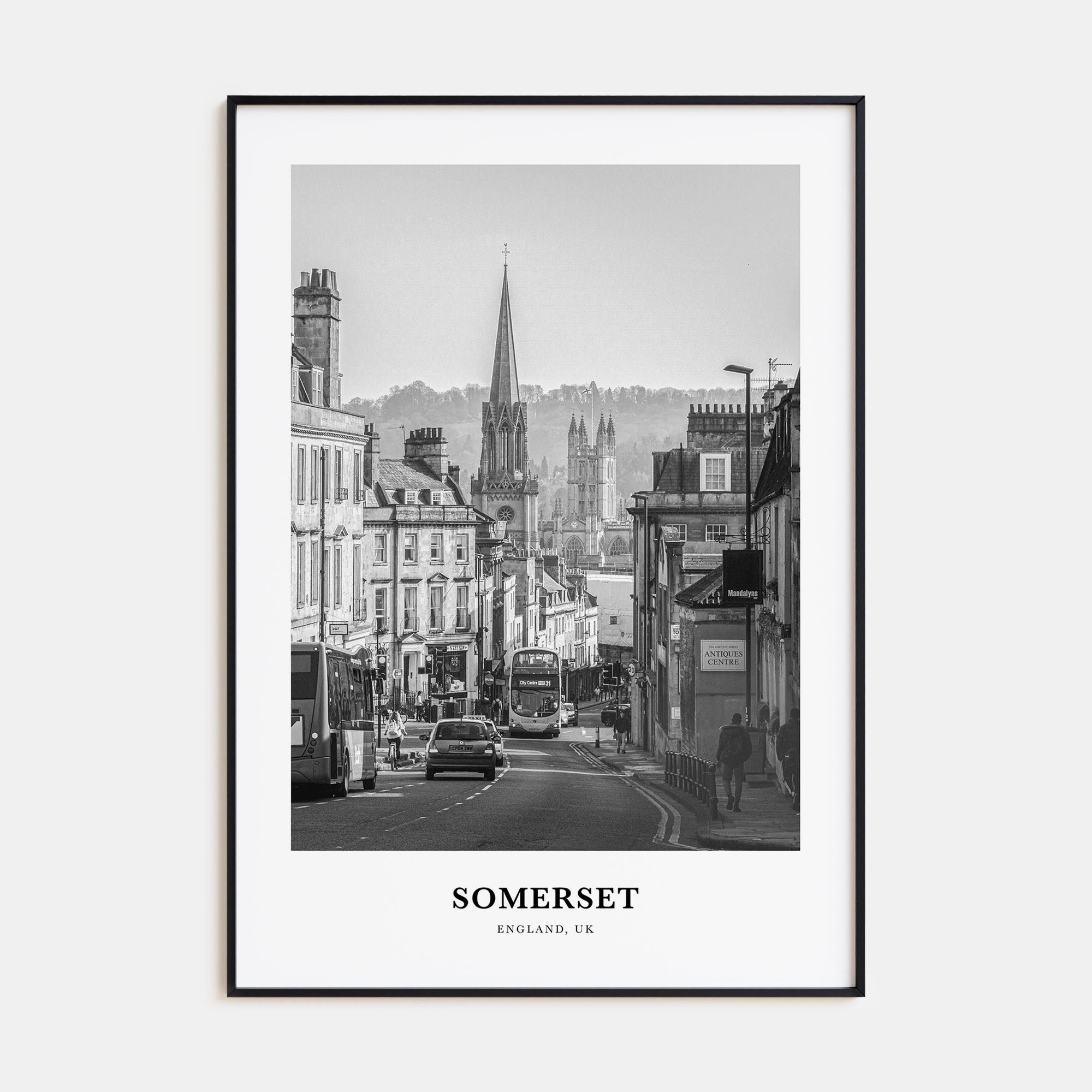 Somerset Portrait B&W Poster