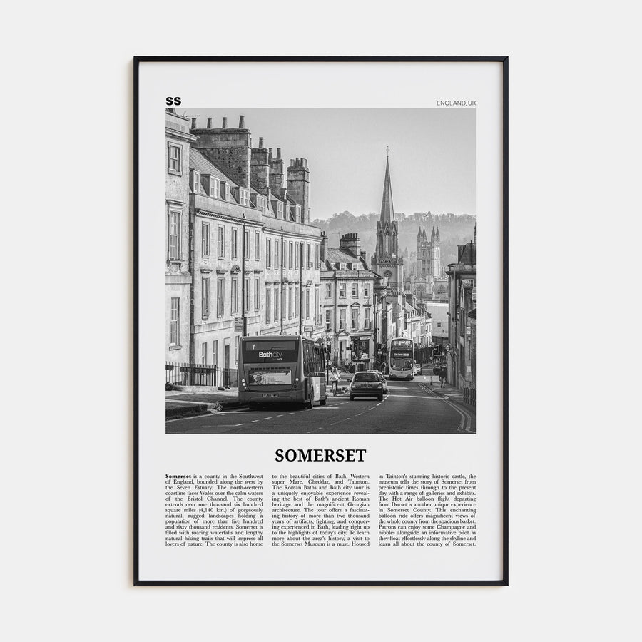 Somerset Travel B&W Poster