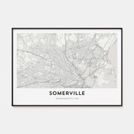 Somerville Map Landscape Poster