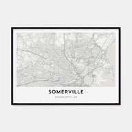 Somerville Map Landscape Poster