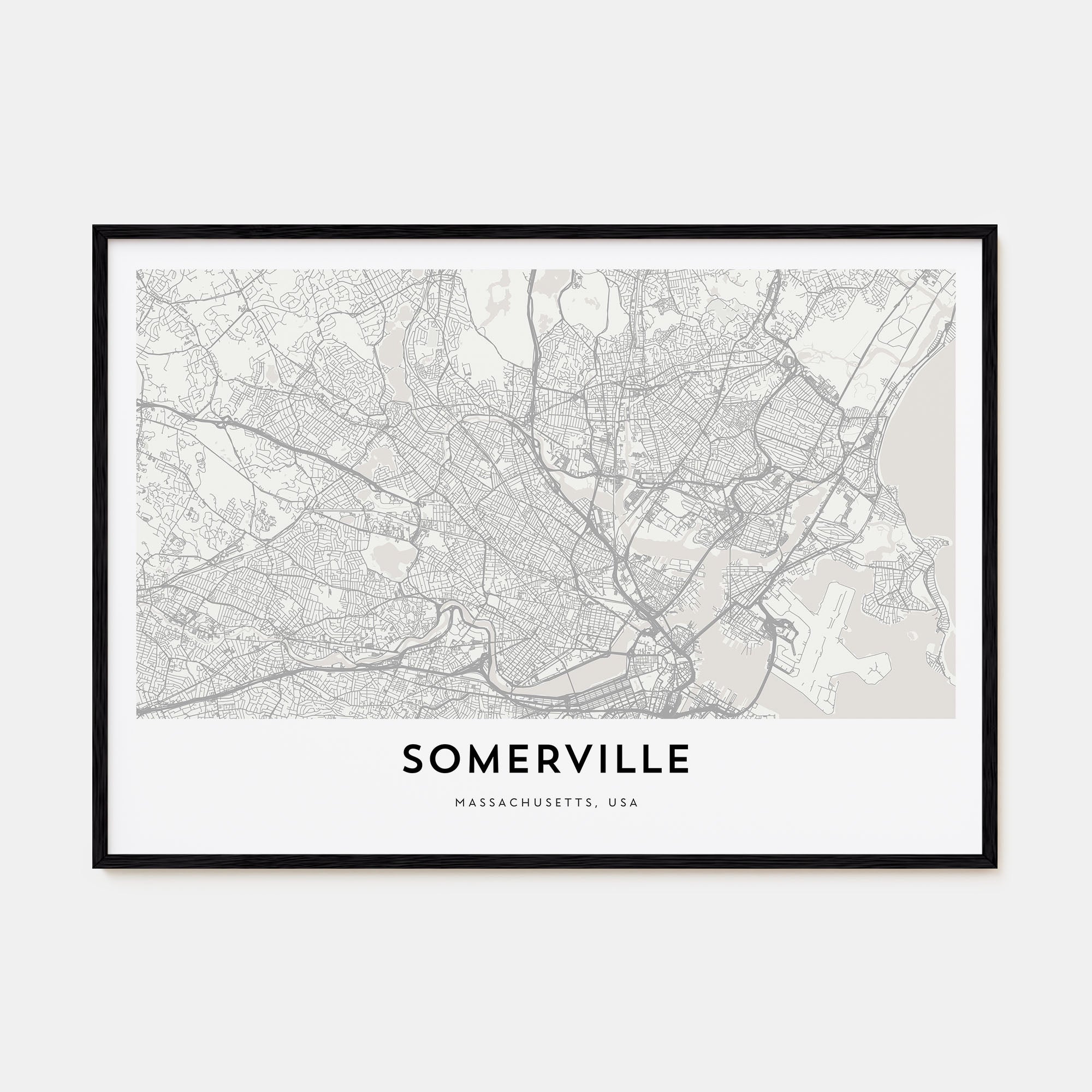 Somerville Map Landscape Poster