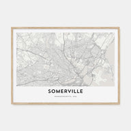 Somerville Map Landscape Poster