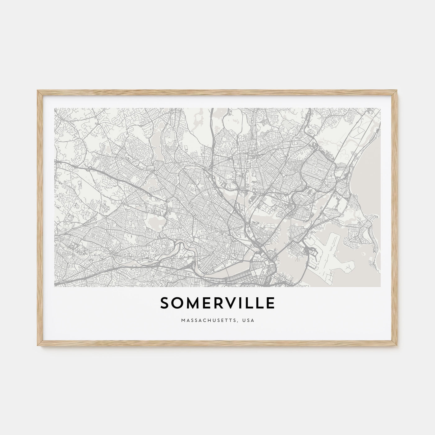 Somerville Map Landscape Poster