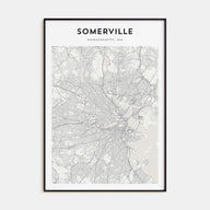 Somerville Map Portrait Poster