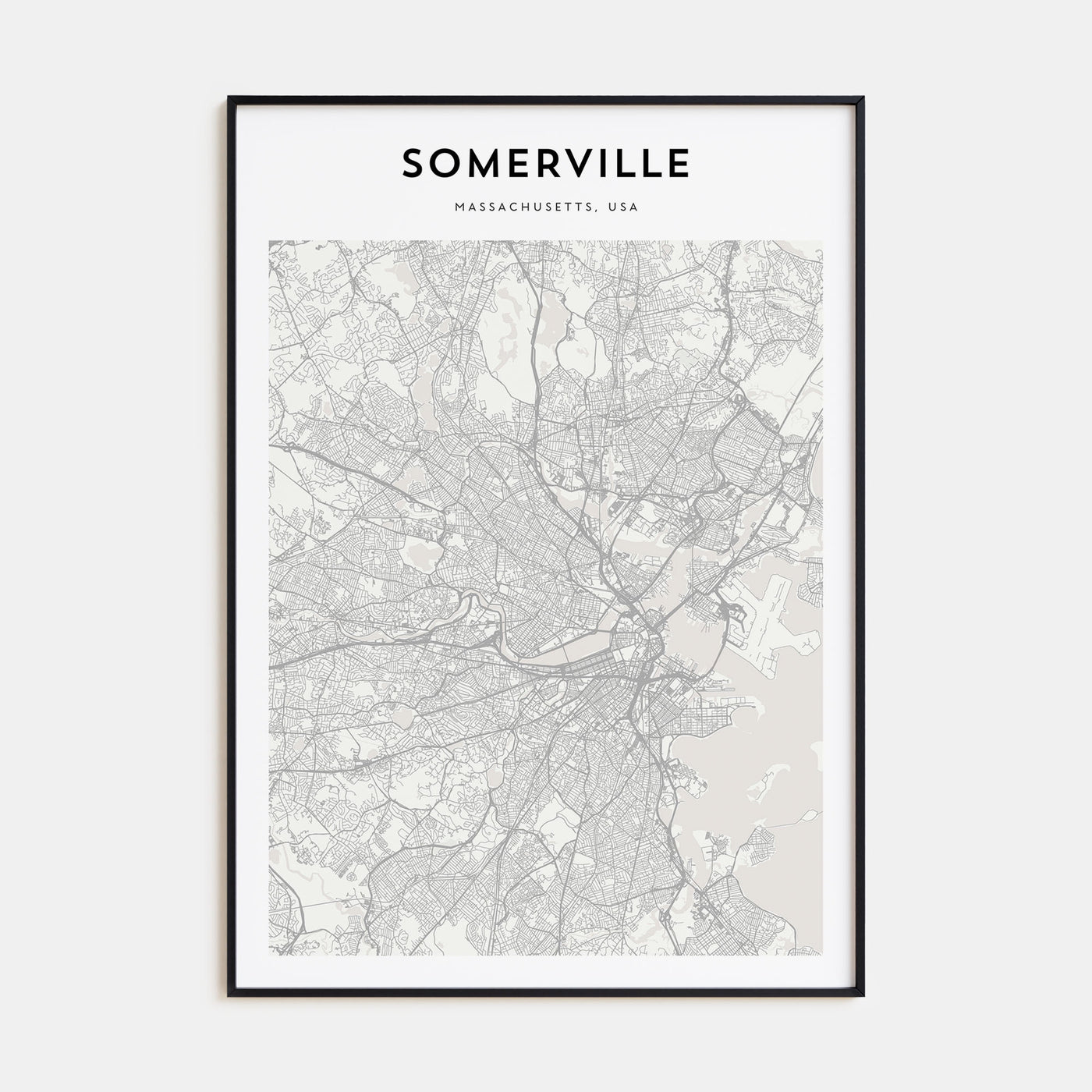Somerville Map Portrait Poster