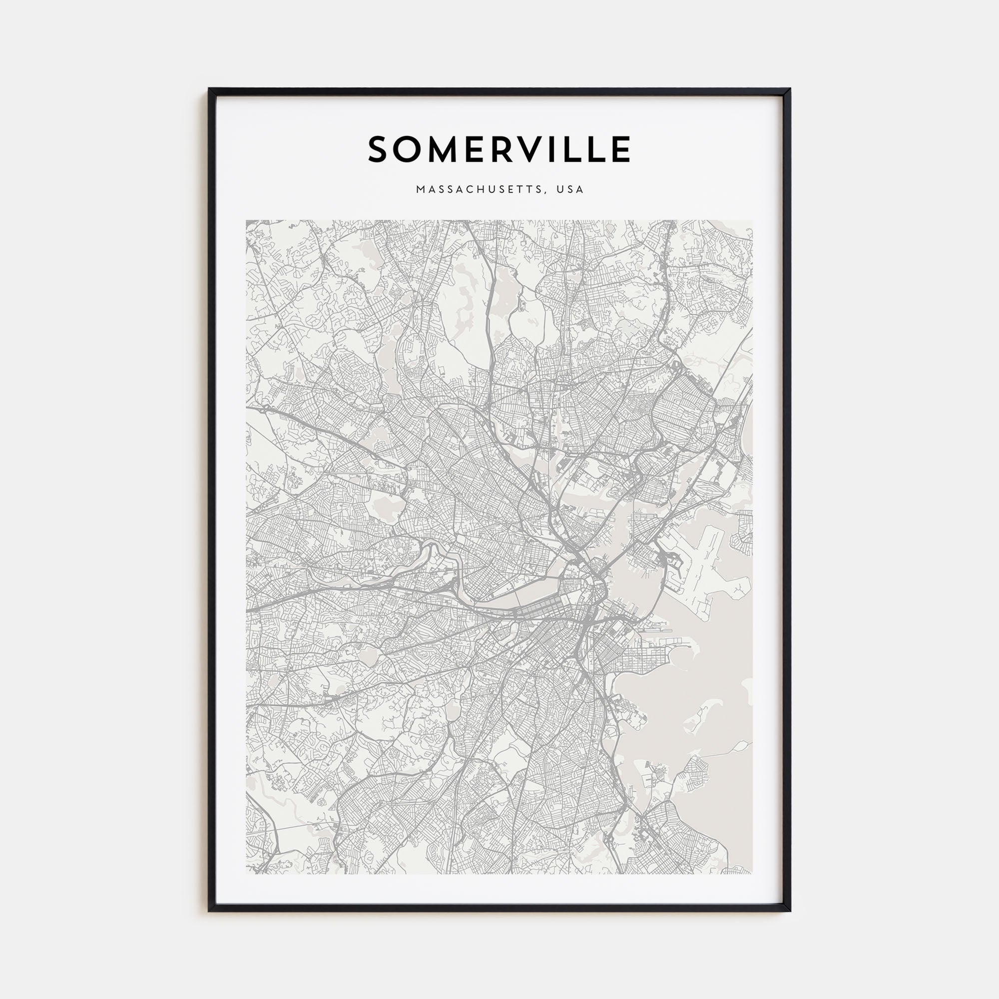Somerville Map Portrait Poster