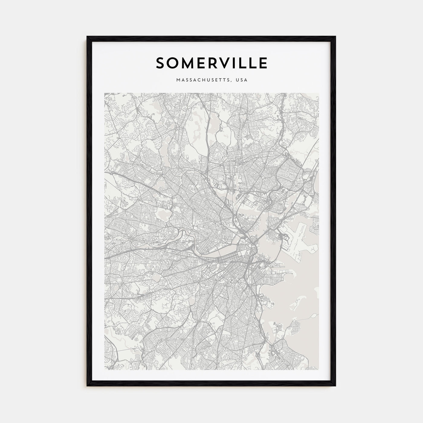 Somerville Map Portrait Poster