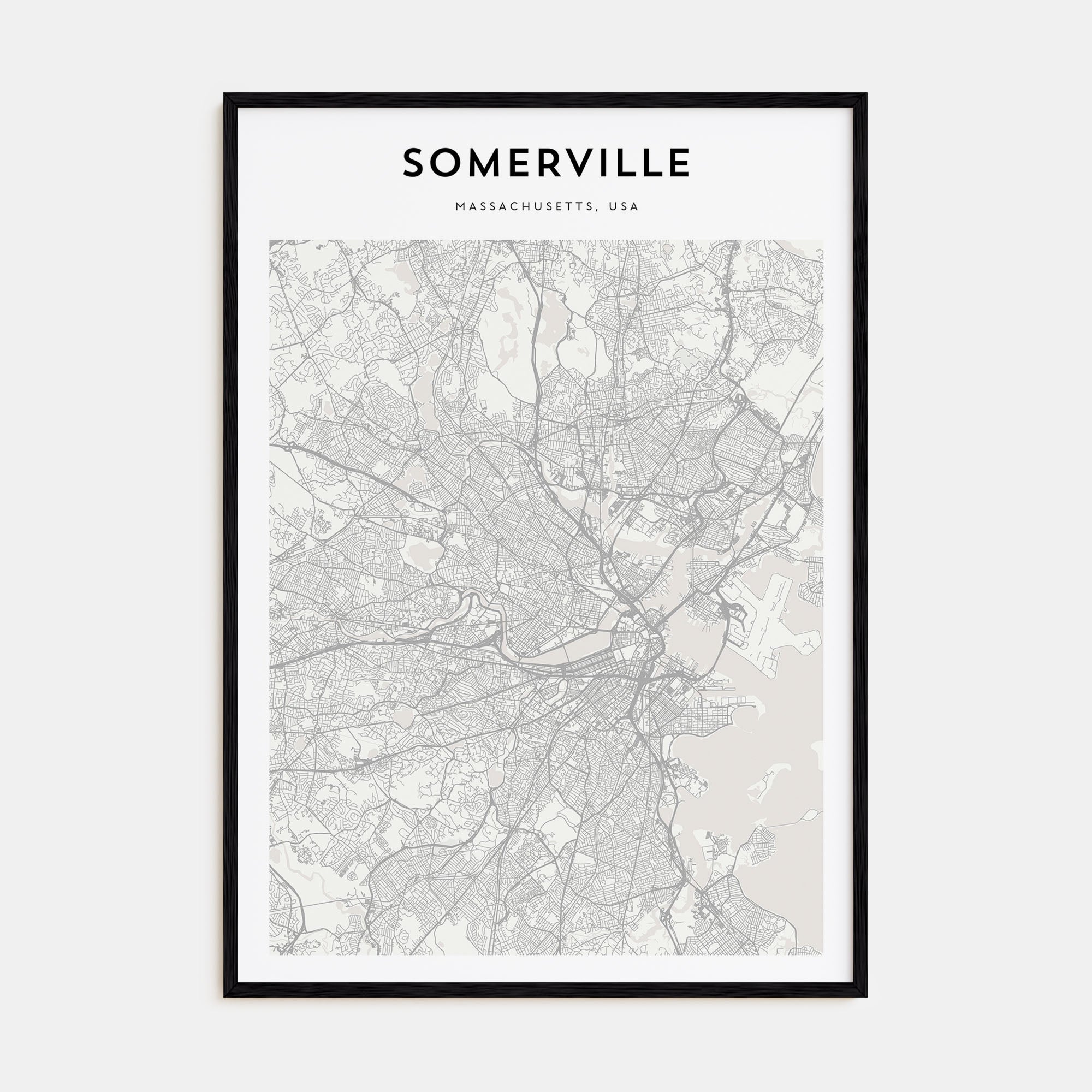 Somerville Map Portrait Poster