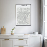 Somerville Map Portrait Poster
